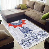 Queen Salote College 100 Years Anniversary Area Rug Tonga QSC White LT7 - Polynesian Pride
