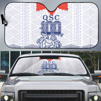 Queen Salote College 100 Years Anniversary Auto Sun Shade Tonga QSC White LT7 White - Polynesian Pride