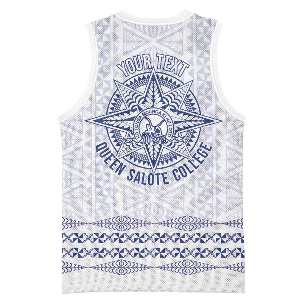 Queen Salote College 100 Years Anniversary Personalized Basketball Jersey Tonga QSC White LT7 - Polynesian Pride