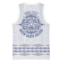 Queen Salote College 100 Years Anniversary Personalized Basketball Jersey Tonga QSC White LT7 - Polynesian Pride