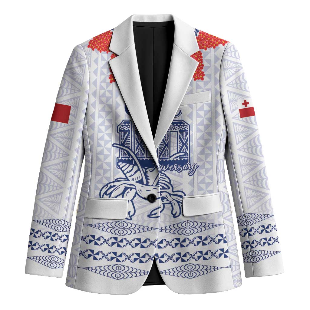 Queen Salote College 100 Years Anniversary Personalized Blazer Tonga QSC White LT7 Unisex White - Polynesian Pride