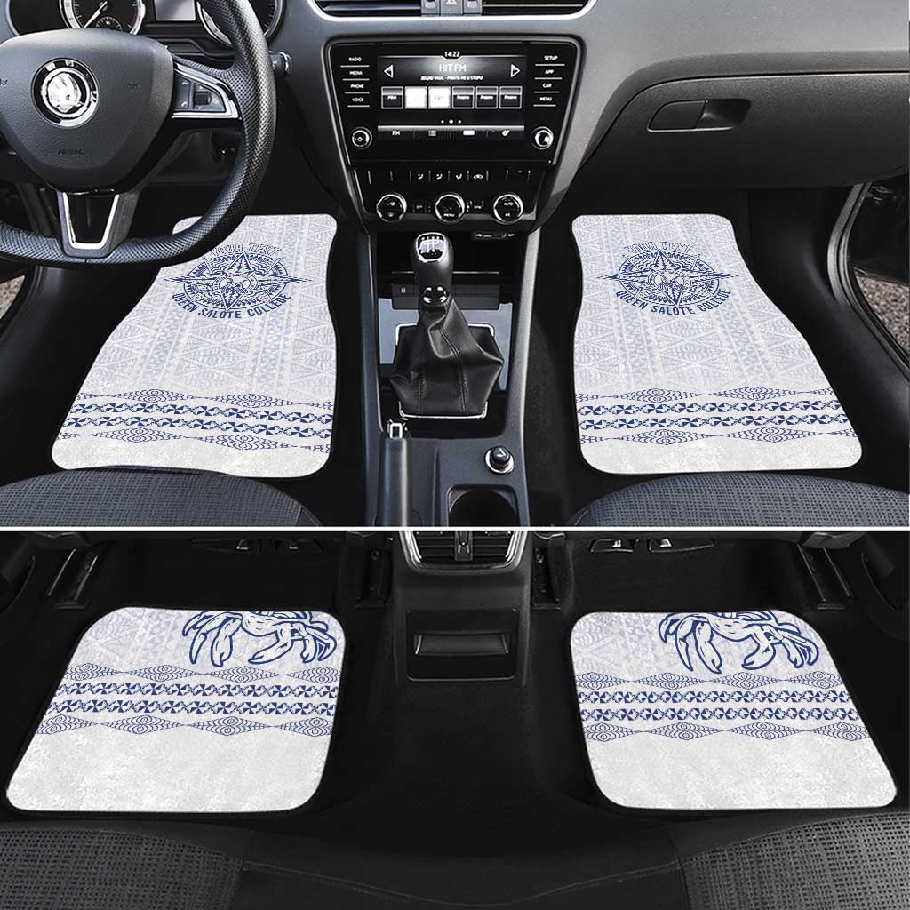 Queen Salote College 100 Years Anniversary Personalized Car Mats Tonga QSC White LT7 Set 4pcs White - Polynesian Pride