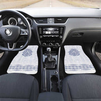 Queen Salote College 100 Years Anniversary Personalized Car Mats Tonga QSC White LT7 Set 2pcs - Front White - Polynesian Pride