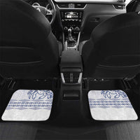 Queen Salote College 100 Years Anniversary Personalized Car Mats Tonga QSC White LT7 Set 2pcs - Back White - Polynesian Pride