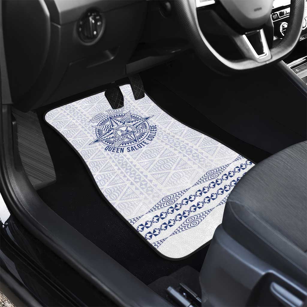 Queen Salote College 100 Years Anniversary Personalized Car Mats Tonga QSC White LT7 - Polynesian Pride