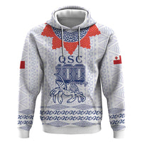 Queen Salote College 100 Years Anniversary Personalized Hoodie Tonga QSC White LT7 Pullover Hoodie White - Polynesian Pride