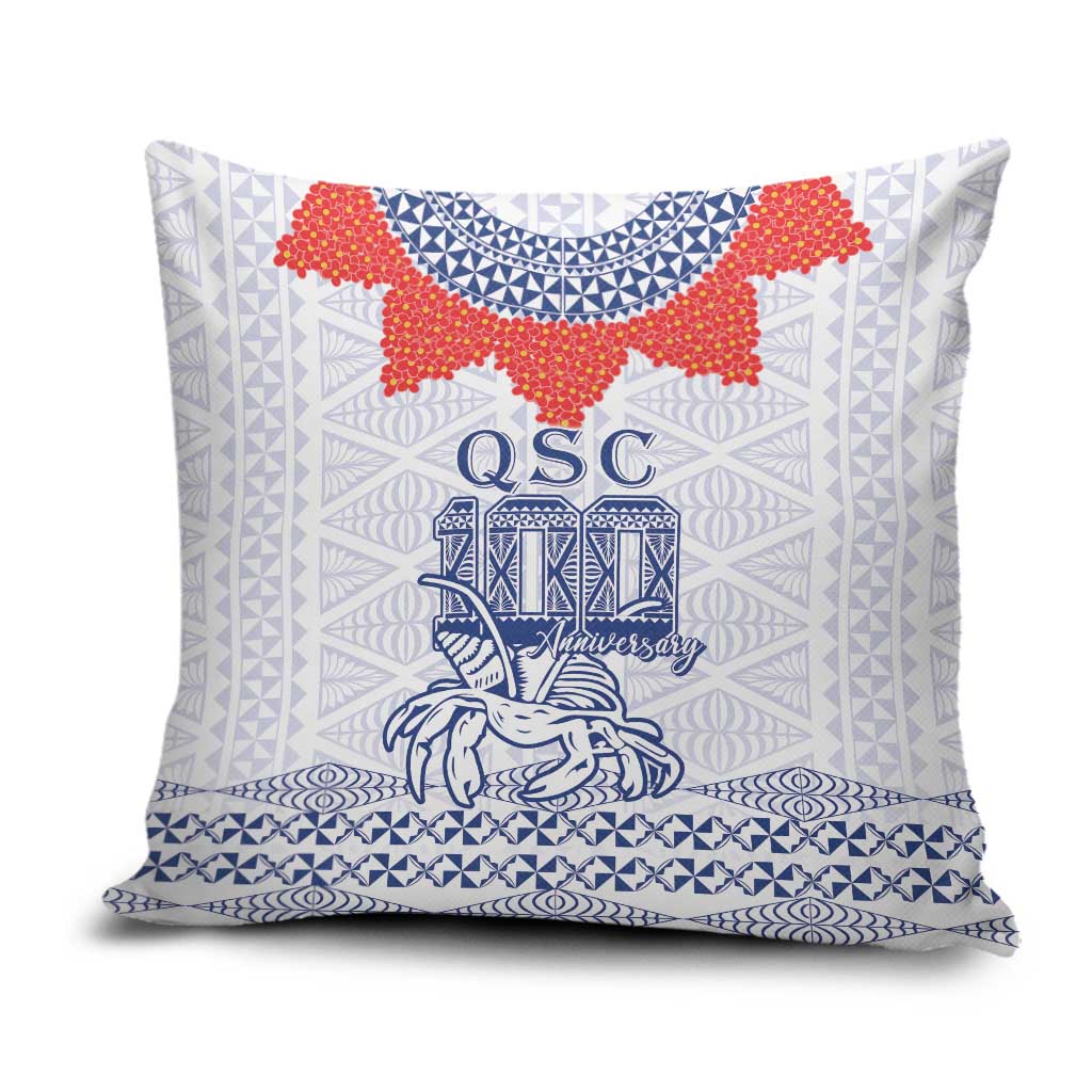 Queen Salote College 100 Years Anniversary Pillow Cover Tonga QSC White LT7 White - Polynesian Pride