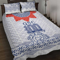Queen Salote College 100 Years Anniversary Quilt Bed Set Tonga QSC White LT7 White - Polynesian Pride