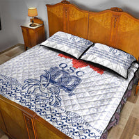 Queen Salote College 100 Years Anniversary Quilt Bed Set Tonga QSC White LT7 - Polynesian Pride