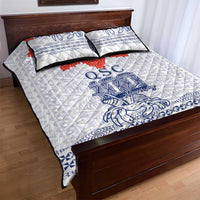 Queen Salote College 100 Years Anniversary Quilt Bed Set Tonga QSC White LT7 - Polynesian Pride