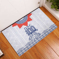 Queen Salote College 100 Years Anniversary Rubber Doormat Tonga QSC White LT7 - Polynesian Pride
