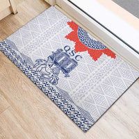 Queen Salote College 100 Years Anniversary Rubber Doormat Tonga QSC White LT7 - Polynesian Pride