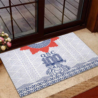 Queen Salote College 100 Years Anniversary Rubber Doormat Tonga QSC White LT7 - Polynesian Pride