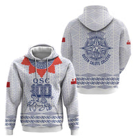 Queen Salote College 100 Years Anniversary Personalized Zip Hoodie Tonga QSC White LT7 - Polynesian Pride