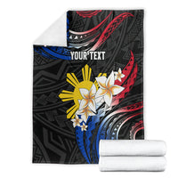 Personalised Philippines Tribal Blanket Mix Plumeria - Flag Colors LT7 - Polynesian Pride