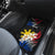 Personalised Philippines Tribal Car Mats Mix Plumeria - Flag Colors LT7 - Polynesian Pride