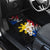 Personalised Philippines Tribal Car Mats Mix Plumeria - Flag Colors LT7 - Polynesian Pride