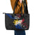 Personalised Philippines Tribal Leather Tote Bag Mix Plumeria - Flag Colors LT7 - Polynesian Pride