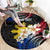 Personalised Philippines Tribal Round Carpet Mix Plumeria - Flag Colors LT7 - Polynesian Pride