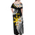 Personalised Philippines Tribal Off Shoulder Maxi Dress Mix Plumeria LT7 - Polynesian Pride