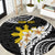 Personalised Philippines Tribal Round Carpet Mix Plumeria LT7 Black - Polynesian Pride