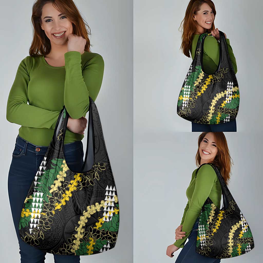 Hawaii Aloha Kakau Grocery Bag Puakenikeni and Maile Lei Twist LT7 - Polynesian Pride