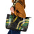 Hawaii Aloha Kakau Leather Tote Bag Puakenikeni and Maile Lei Twist