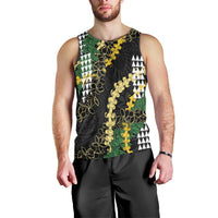 Hawaii Aloha Kakau Men Tank Top Puakenikeni and Maile Lei Twist LT7 - Polynesian Pride