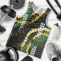 Hawaii Aloha Kakau Men Tank Top Puakenikeni and Maile Lei Twist LT7 - Polynesian Pride
