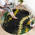 Hawaii Aloha Kakau Round Carpet Puakenikeni and Maile Lei Twist