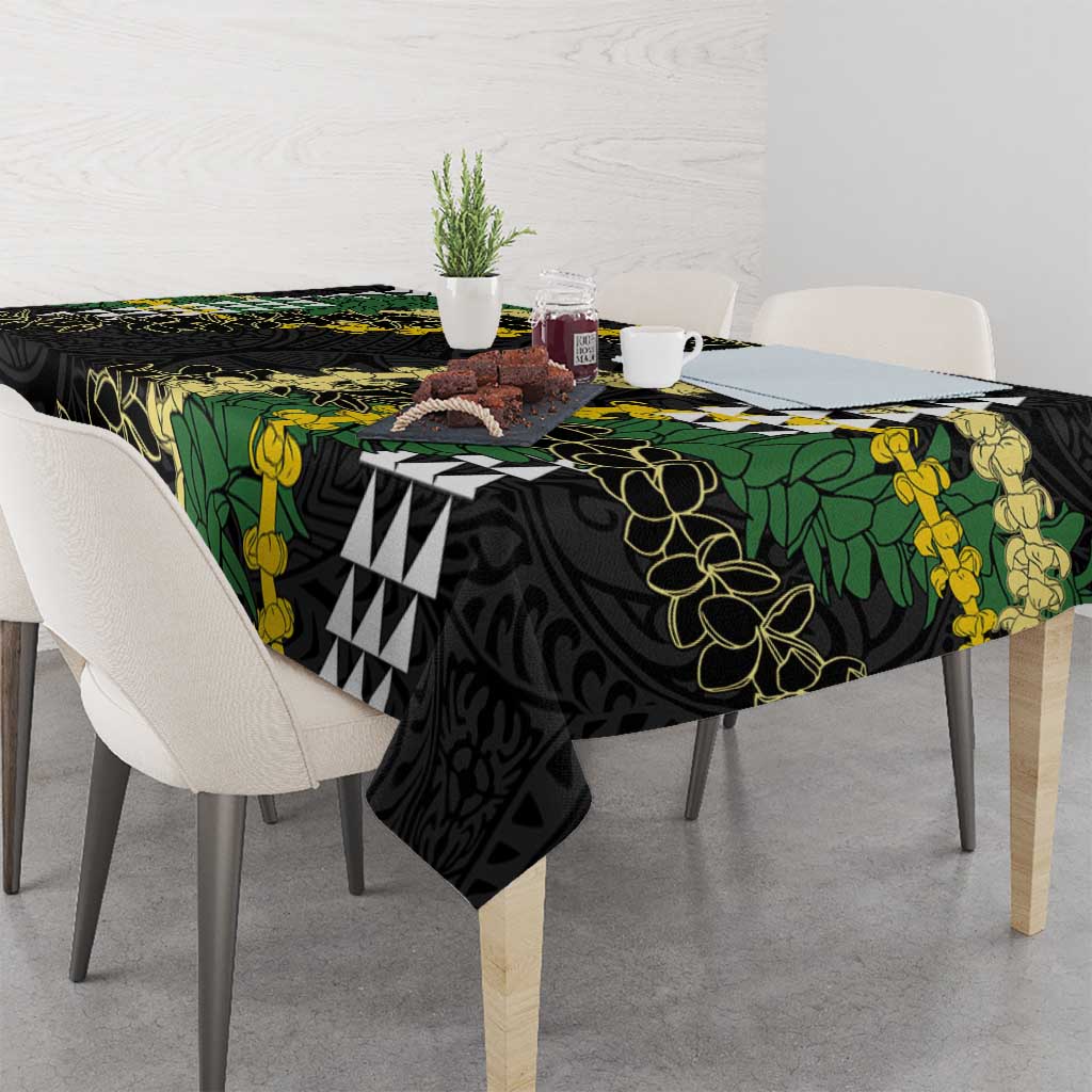 Hawaii Aloha Kakau Tablecloth Puakenikeni and Maile Lei Twist LT7 - Polynesian Pride