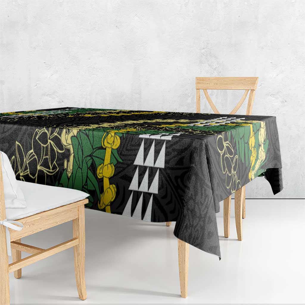 Hawaii Aloha Kakau Tablecloth Puakenikeni and Maile Lei Twist LT7 - Polynesian Pride