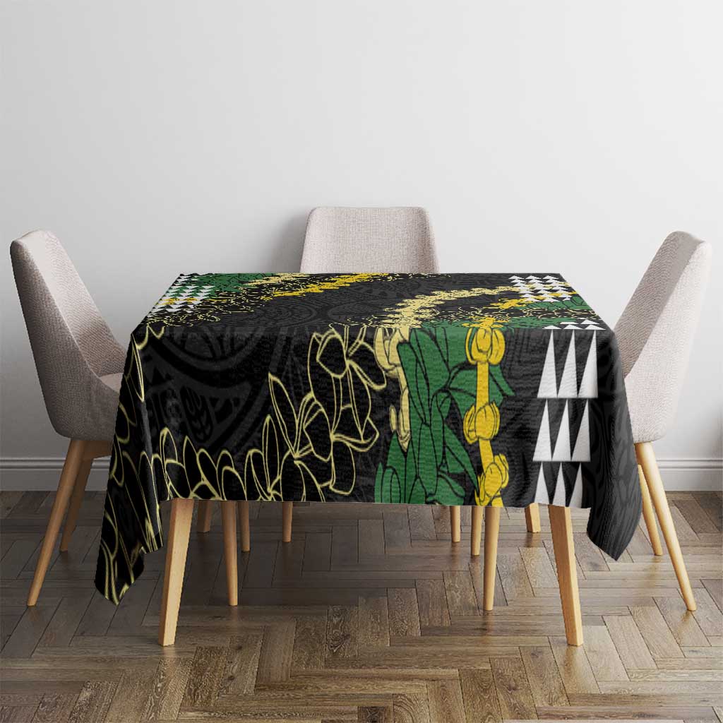 Hawaii Aloha Kakau Tablecloth Puakenikeni and Maile Lei Twist LT7 - Polynesian Pride