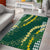 Hawaii Aloha Kakau Area Rug Green Puakenikeni and Maile Lei Twist