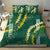 Hawaii Aloha Kakau Bedding Set Green Puakenikeni and Maile Lei Twist