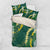 Hawaii Aloha Kakau Bedding Set Green Puakenikeni and Maile Lei Twist