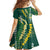 Hawaii Aloha Kakau Family Matching Long Sleeve Bodycon Dress and Hawaiian Shirt Green Puakenikeni and Maile Lei Twist