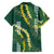 Hawaii Aloha Kakau Family Matching Summer Maxi Dress and Hawaiian Shirt Green Puakenikeni and Maile Lei Twist