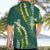 Hawaii Aloha Kakau Hawaiian Shirt Green Puakenikeni and Maile Lei Twist