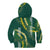 Hawaii Aloha Kakau Kid Hoodie Green Puakenikeni and Maile Lei Twist