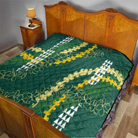 Hawaii Aloha Kakau Quilt Green Puakenikeni and Maile Lei Twist LT7 - Polynesian Pride