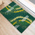 Hawaii Aloha Kakau Rubber Doormat Green Puakenikeni and Maile Lei Twist