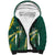 Hawaii Aloha Kakau Sherpa Hoodie Green Puakenikeni and Maile Lei Twist