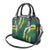 Hawaii Aloha Kakau Shoulder Handbag Green Puakenikeni and Maile Lei Twist