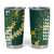 Hawaii Aloha Kakau Tumbler Cup Green Puakenikeni and Maile Lei Twist