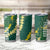 Hawaii Aloha Kakau Tumbler Cup Green Puakenikeni and Maile Lei Twist