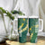 Hawaii Aloha Kakau Tumbler With Handle Green Puakenikeni and Maile Lei Twist