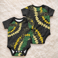Hawaii Puakenikeni - Maile Lei Baby Onesie Obsidian Black