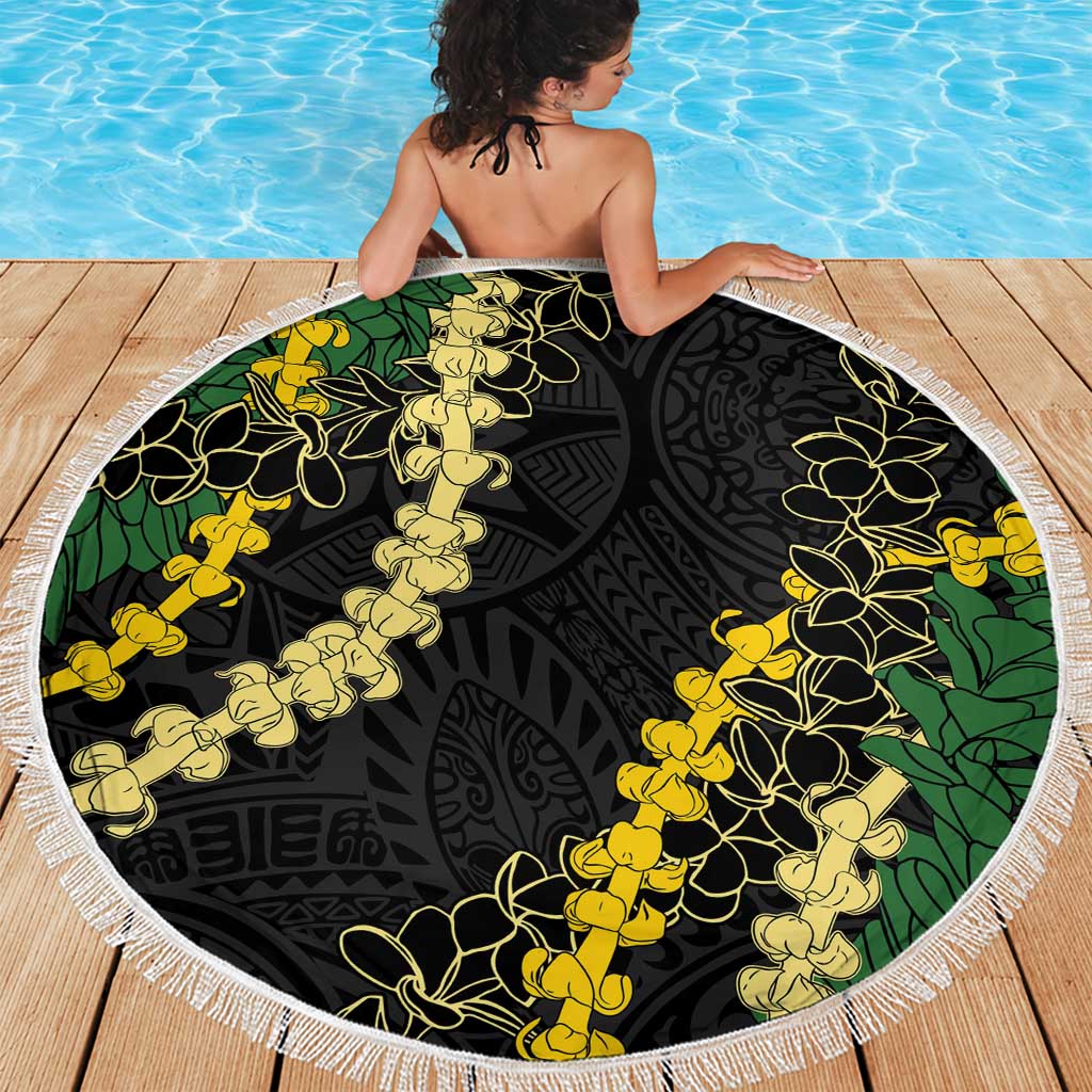 Hawaii Puakenikeni - Maile Lei Beach Blanket Obsidian Black LT7 - Polynesian Pride
