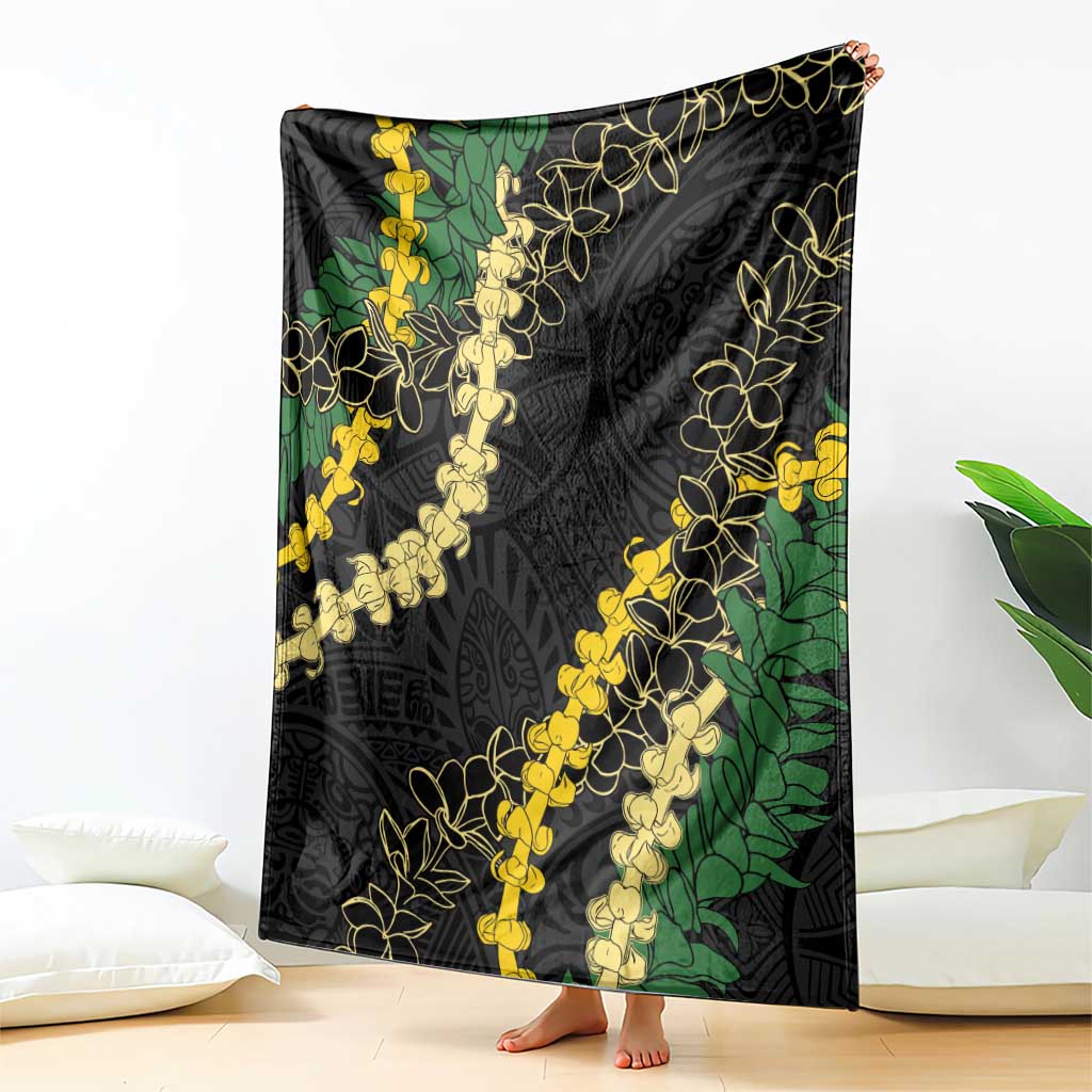 Hawaii Puakenikeni - Maile Lei Blanket Obsidian Black LT7 - Polynesian Pride